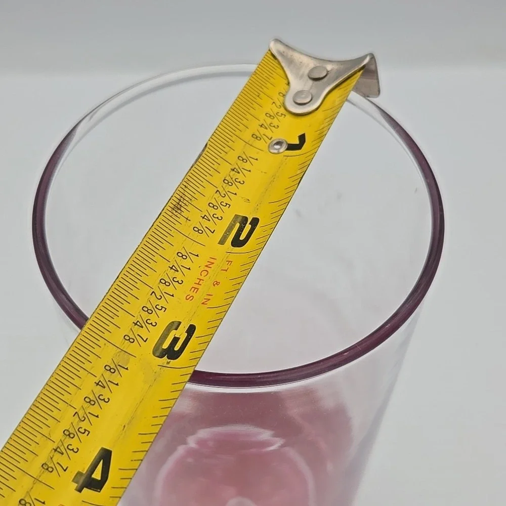 Hand Blown Ruby‎ Red Cranberry Cylinder Vase Heavy Base